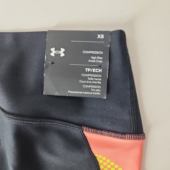 Under Armour Women's HeatGear Armour No-Slip Waistband Geo Ankle Leggings XS - Picture 5 of 9